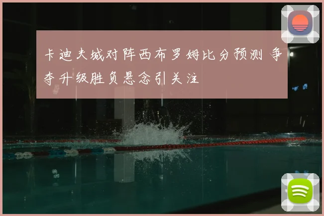 卡迪夫城对阵西布罗姆比分预测 争夺升级胜负悬念引关注